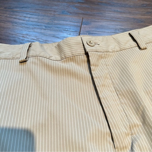 Nike Golf Dri-Fit Khaki Performance Shorts with White Pinstripes | 34 - M - Picture 2 of 7